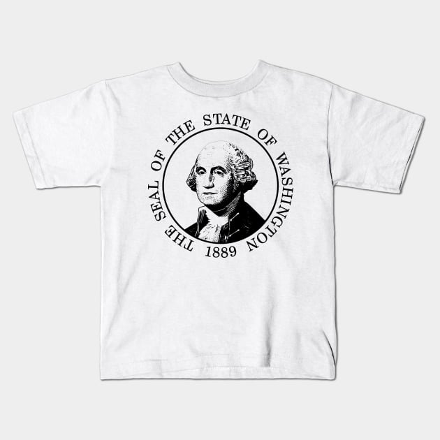 Washington State Seal Kids T-Shirt by Historia